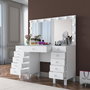 Hanah Home Mesa de Maquillaje BJ137 - 3847 Blanca con 13 Focos
